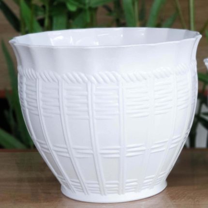 chậu mây đan bầu